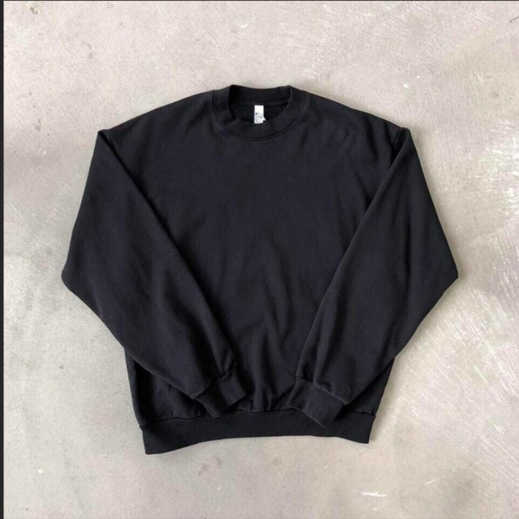 los angeles apparel black crewneck sweatshirt - Picture 1 of 2